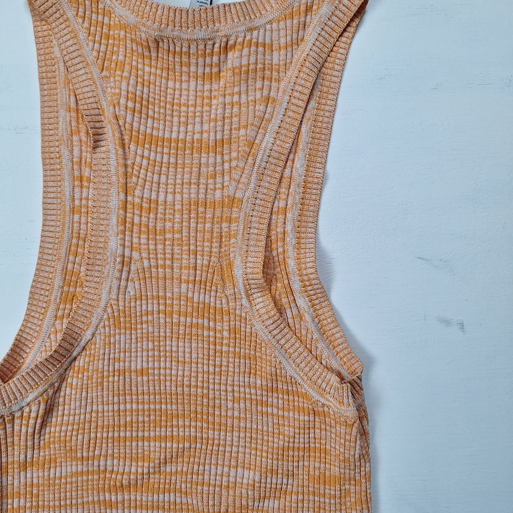 COS Orange Ribbed Tank Top - Picture 5 of 9